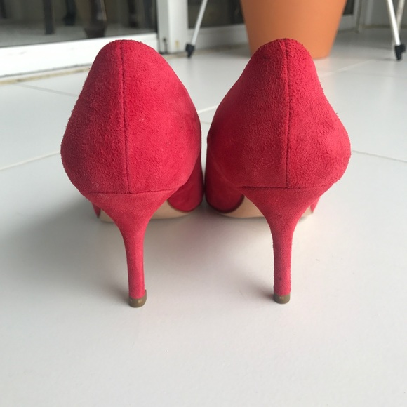 NWOT Barneys New York Milly Red Suede Pumps 👠 - Picture 8 of 8
